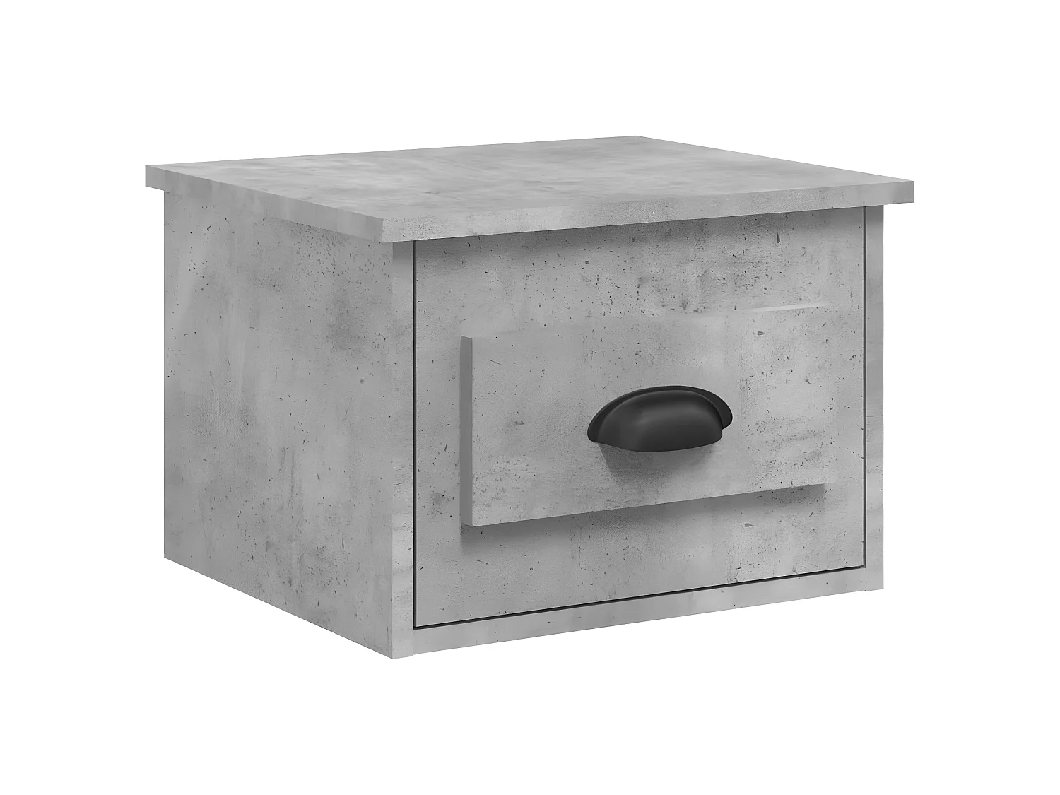 Wand-Nachttisch Betongrau Nachtschrank 41,5x36x28 cm -RN89563