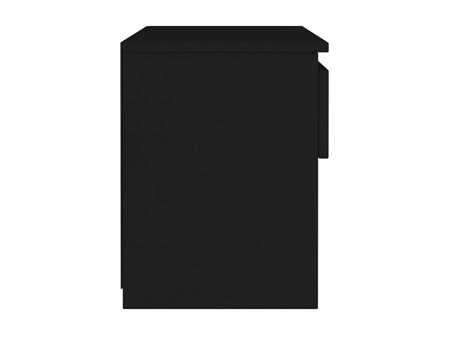 Nachttisch Nachtschrank Schwarz 40x30x39 cm Holzwerkstoff -RN82030