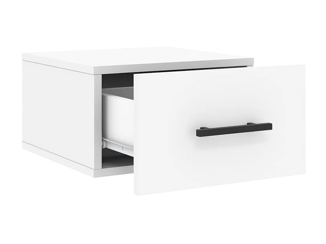 2er-Set Wand-Nachttische Nachtschrank Weiß 35x35x20 cm -RN75973