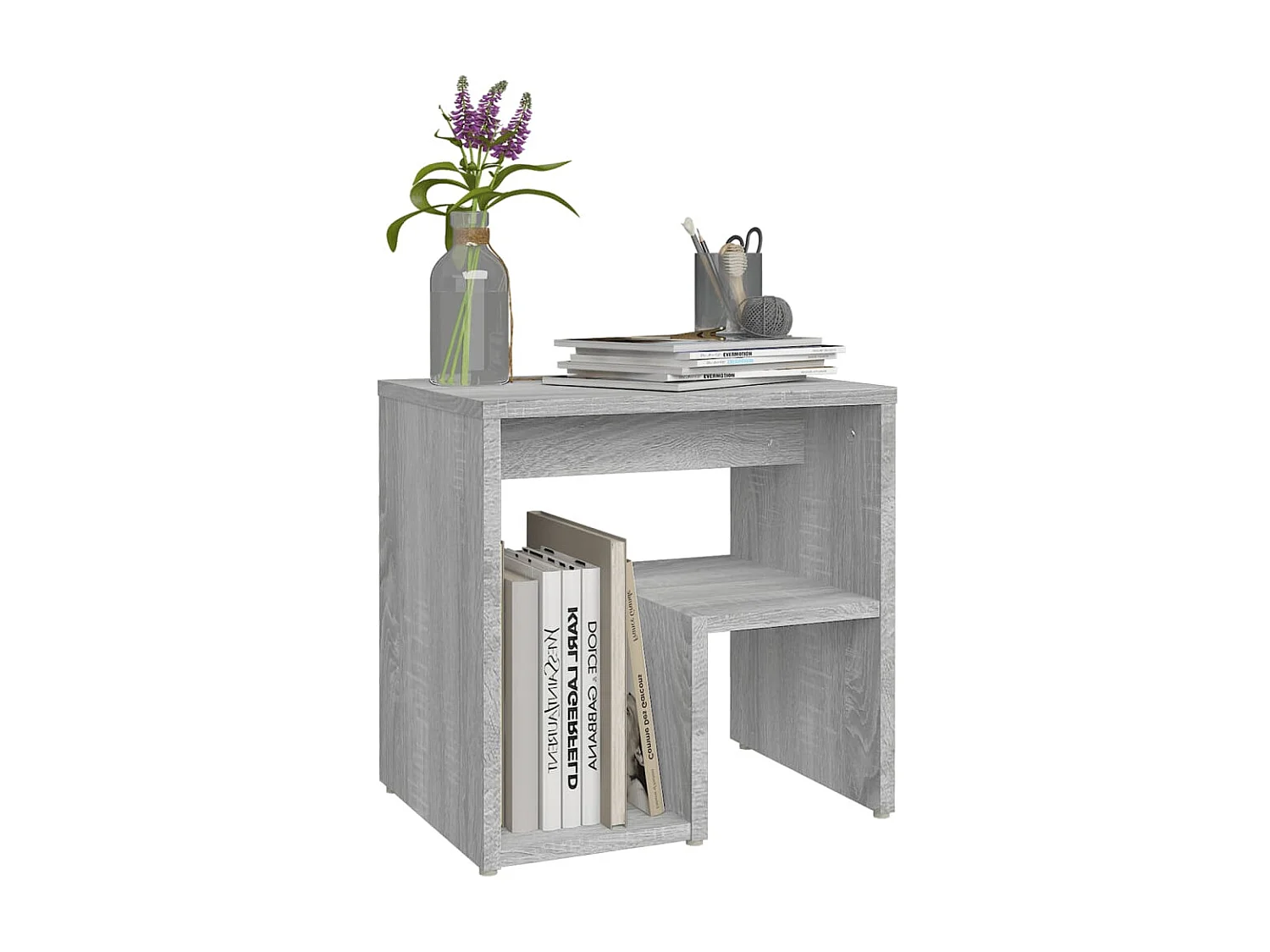 2er-Set Nachttische Nachtschrank Grau Sonoma 40x30x40 cm Holzwerkstoff -RN59644