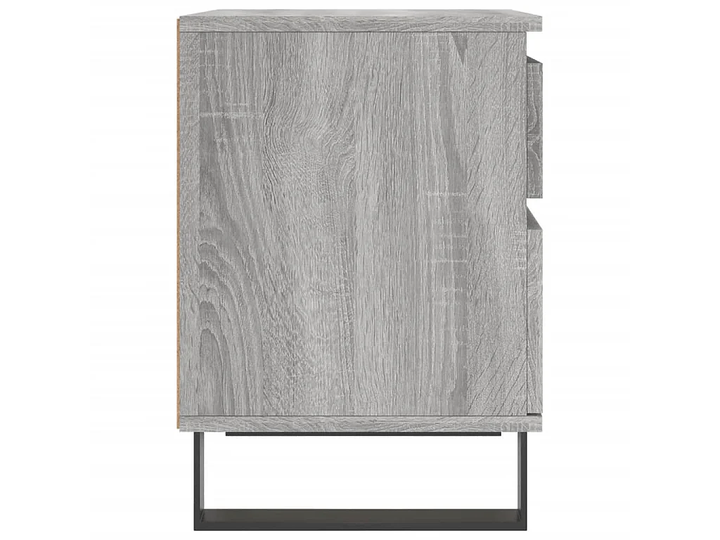Nachttisch Grau Nachtschrank Sonoma 40x35x50 cm Holzwerkstoff -RN38574