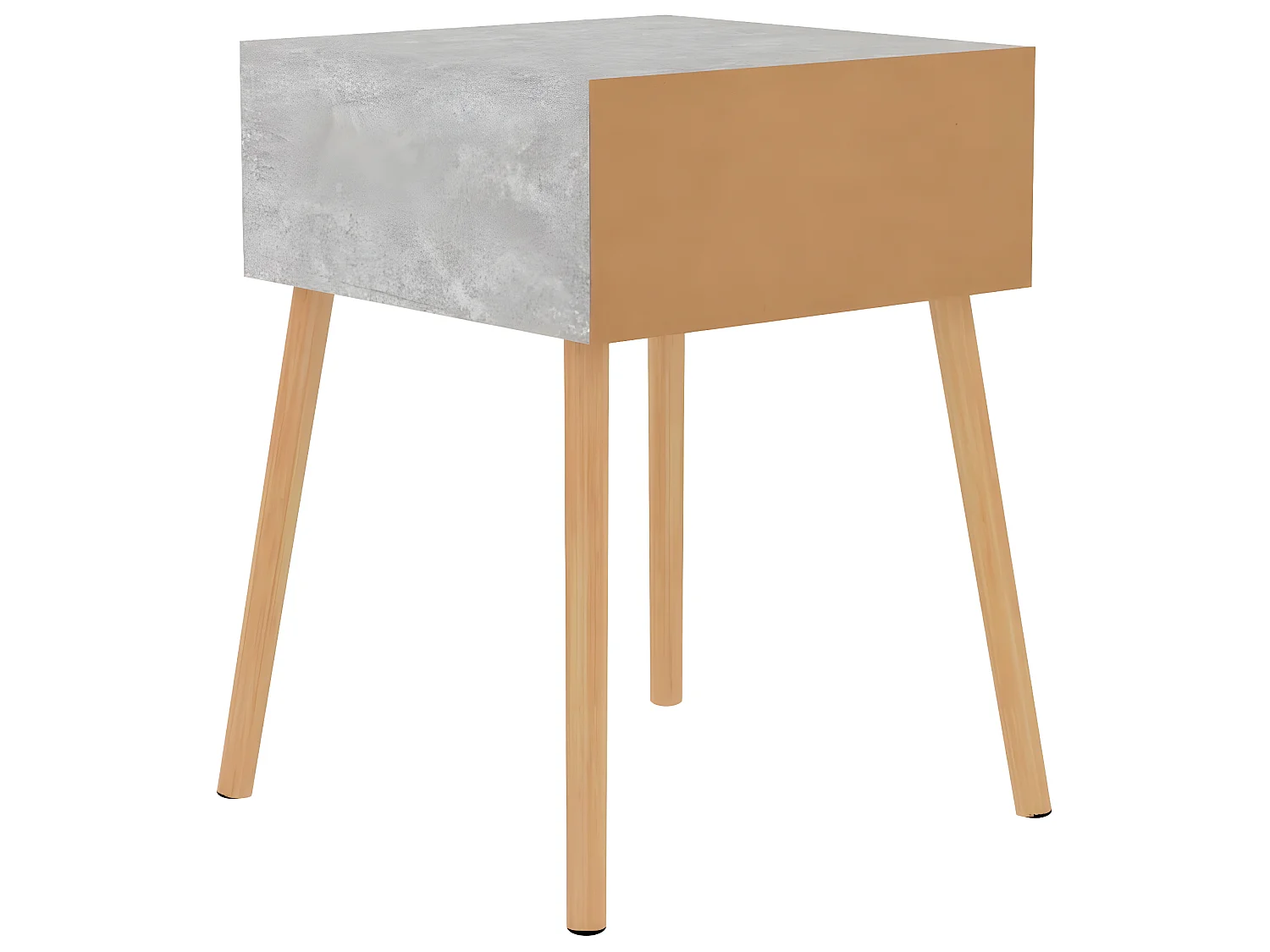 2er-Set Nachttische Nachtschrank Betongrau 40x40x56 cm Holzwerkstoff -RN88852