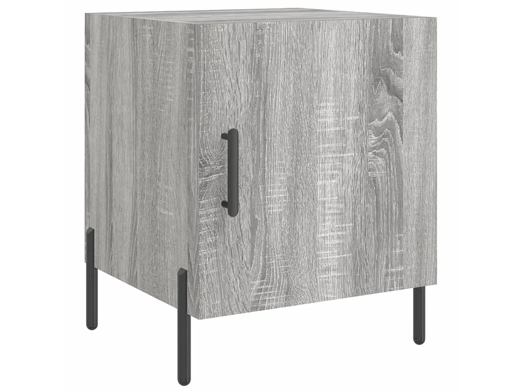 2er-Set Nachttische Nachtschrank Grau Sonoma 40x40x50 cm Holzwerkstoff -RN94398
