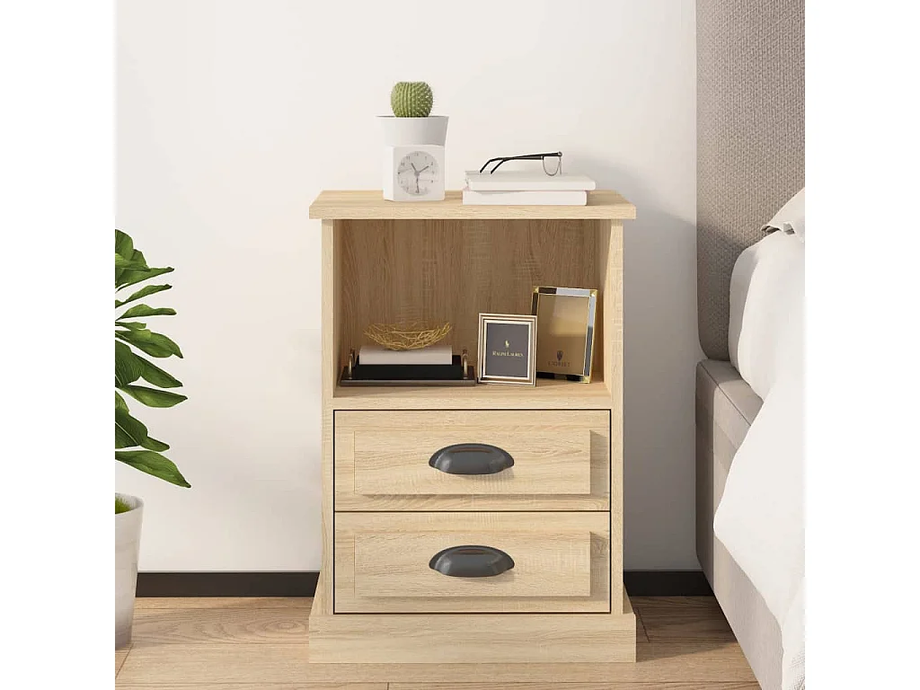 Nachttisch Nachtschrank Sonoma-Eiche 43x36x60 cm -RN78578