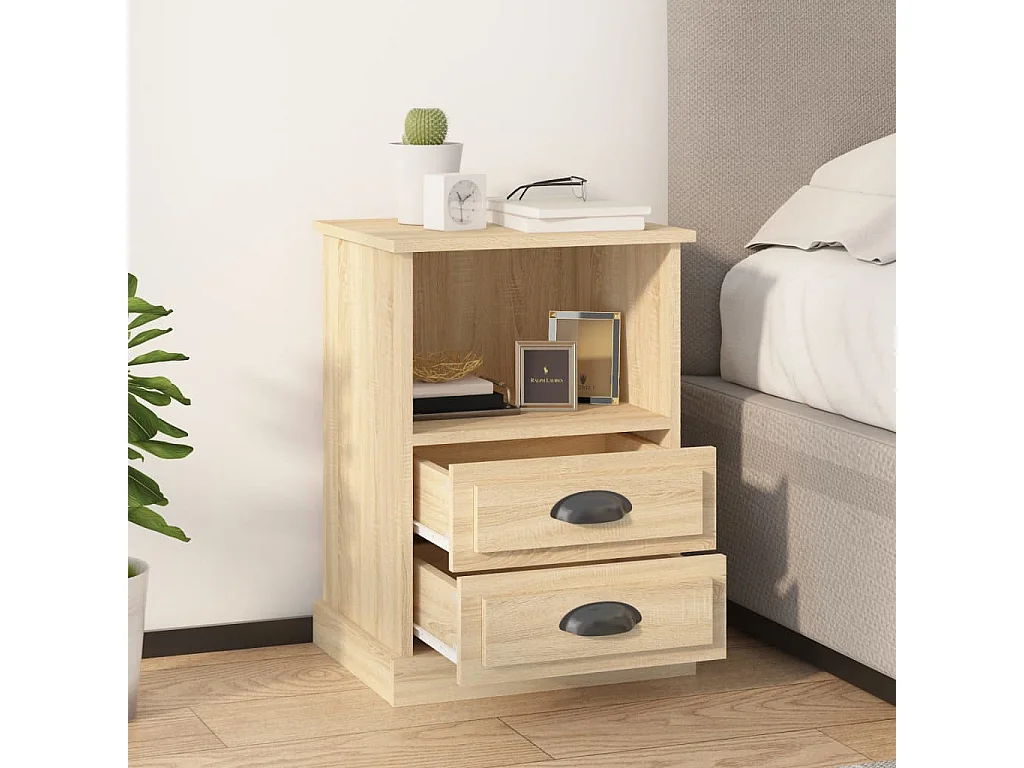 Nachttisch Nachtschrank Sonoma-Eiche 43x36x60 cm -RN78578