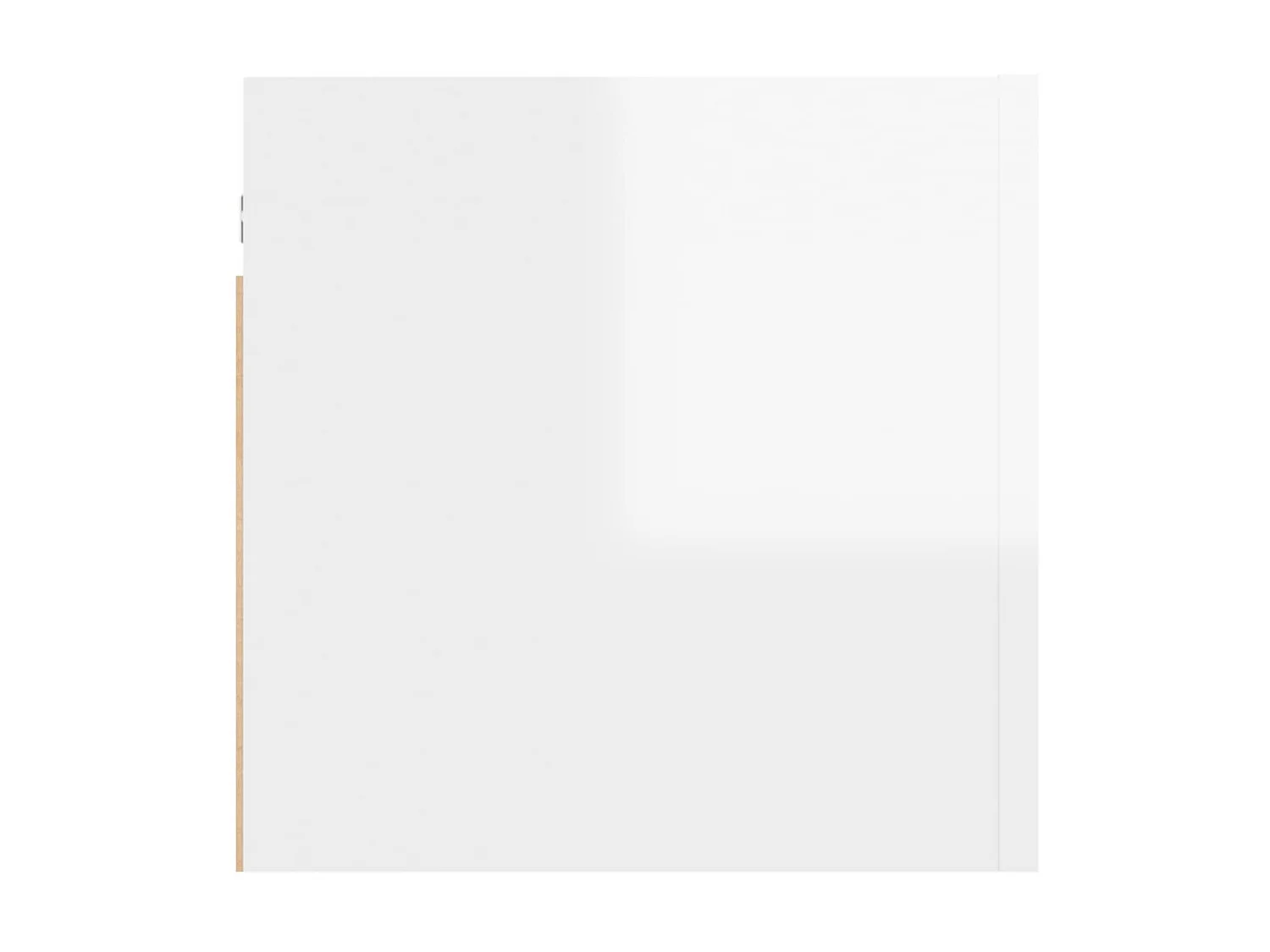 Nachttisch Nachtschrank Hochglanz-Weiß 30,5x30x30 cm Holzwerkstoff -RN60064