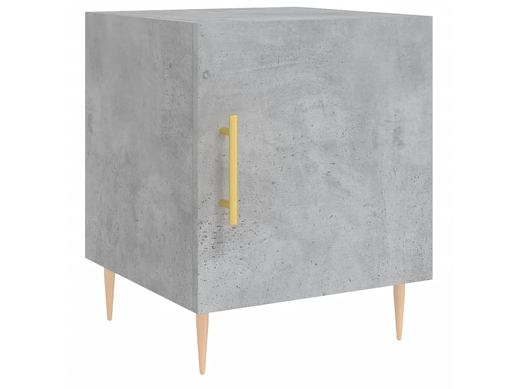 2er-Set Nachttische Nachtschrank Betongrau 40x40x50 cm Holzwerkstoff -RN79727