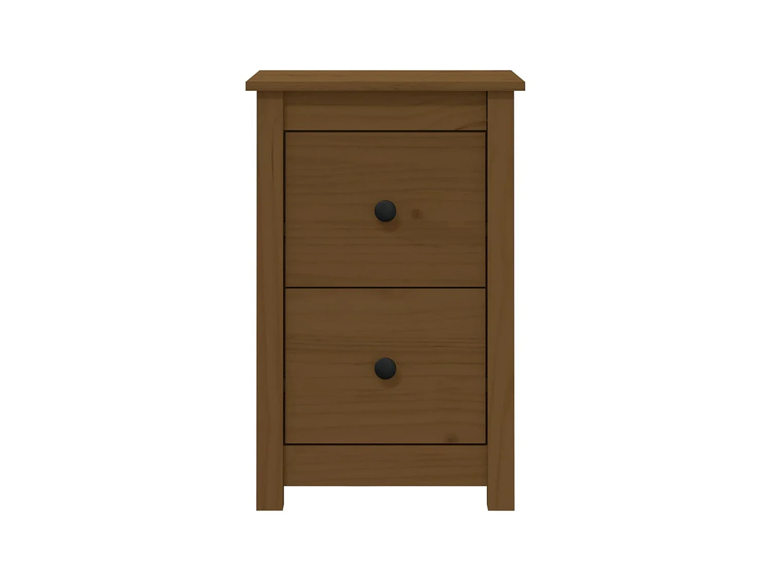 Nachttisch Nachtschrank Honigbraun 40x35x61,5 cm Massivholz Kiefer -RN52404