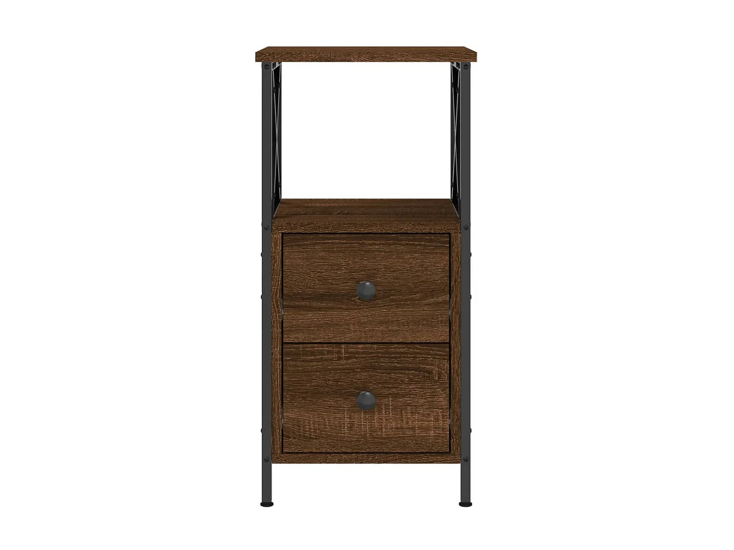 Nachttisch Nachtschrank Braun Eichen-Optik 34x35,5x70 cm Holzwerkstoff -RN68762