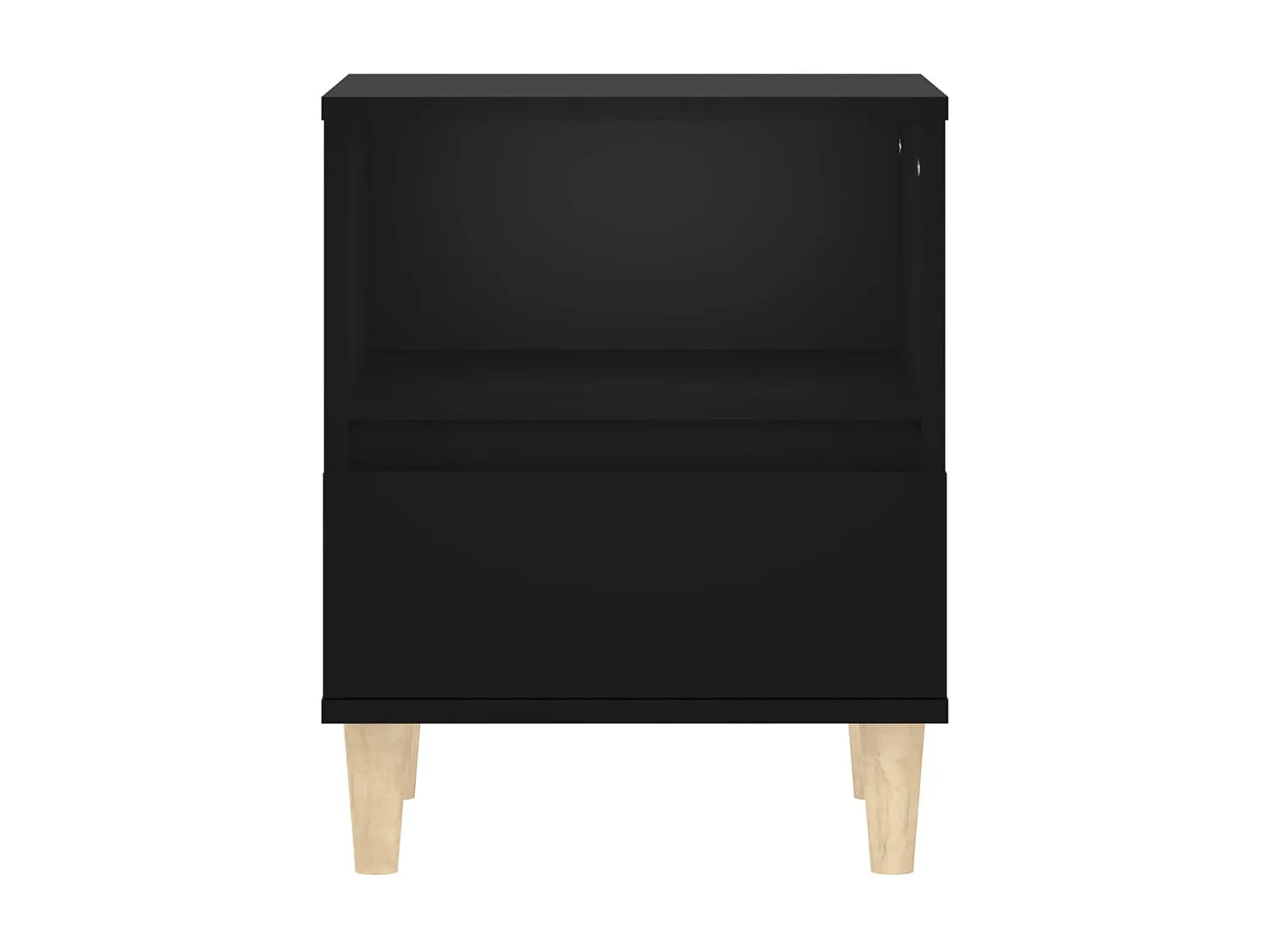 2er-Set Nachttische Nachtschrank Schwarz 40x35x50 cm -RN13005