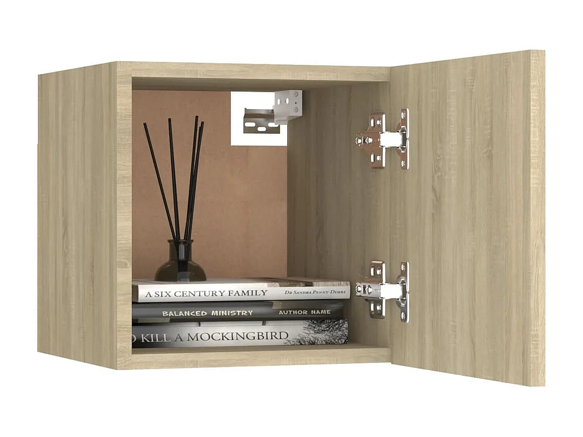 Nachttisch Nachtschrank Sonoma-Eiche 30,5x30x30 cm Holzwerkstoff -RN26572