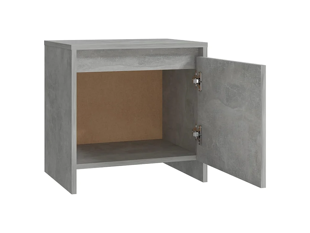 2er-Set Nachttische Nachtschrank Betongrau 45x34x44,5 cm Holzwerkstoff -RN61886