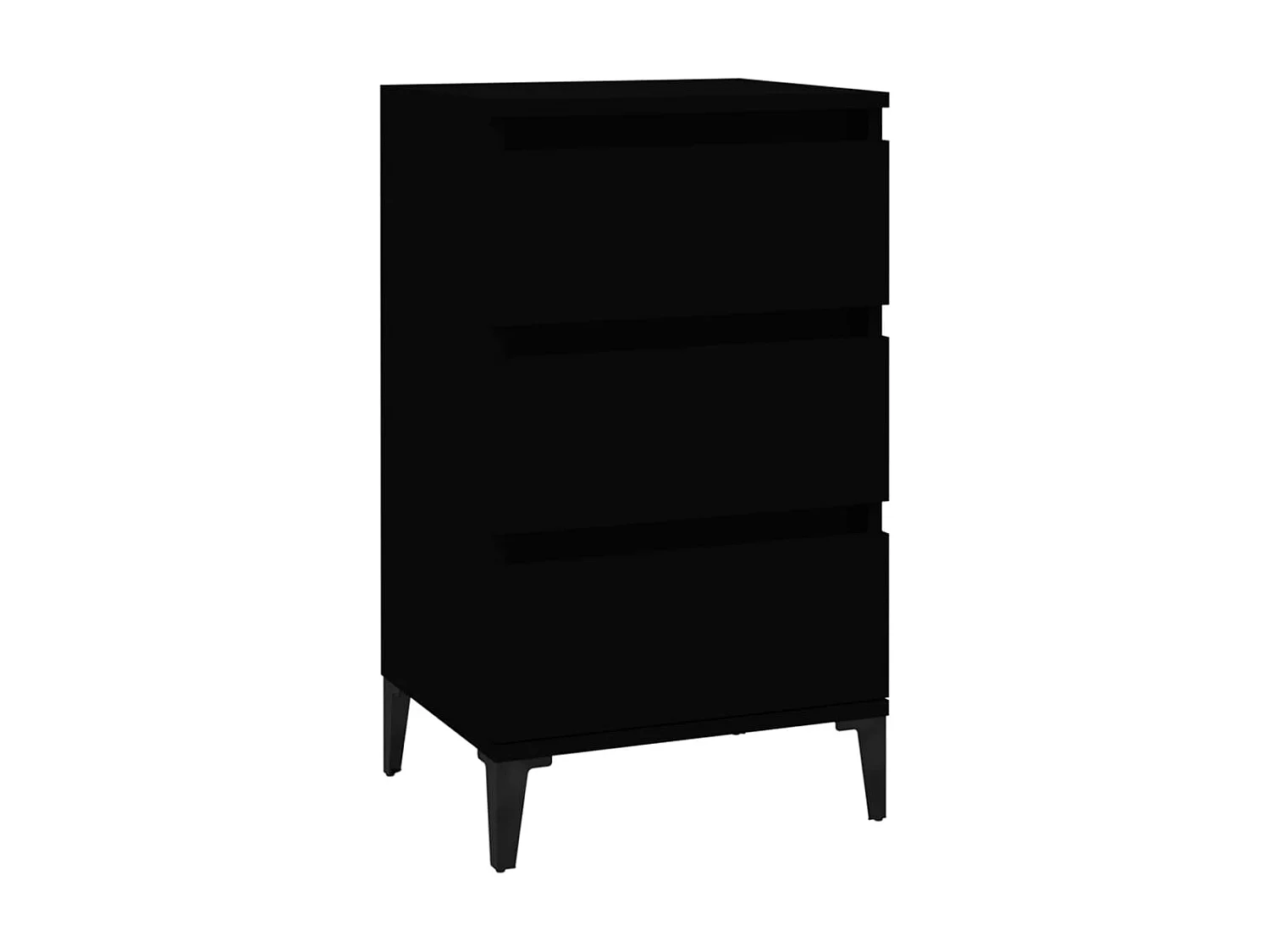 Nachttisch Nachtschrank Schwarz 40x35x70 cm Holzwerkstoff -RN97322