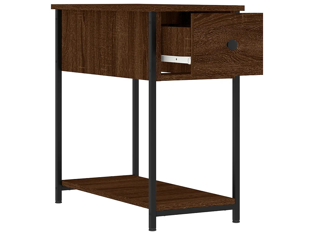 2er-Set Nachttische Nachtschrank Braun Eichen-Optik 30x60x60 cm Holzwerkstoff -RN66625