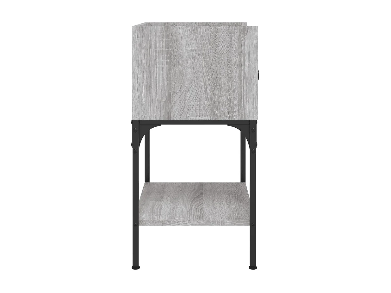 Nachttisch Grau Nachtschrank Sonoma-Eiche 40,5x31x60 cm Holzwerkstoff -RN60103