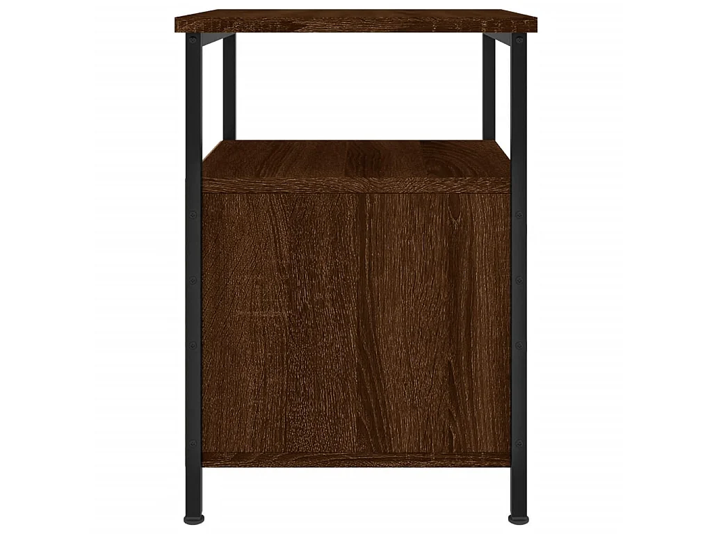 Nachttisch Nachtschrank Braun Eichen-Optik 34x35,5x50 cm Holzwerkstoff -RN53808