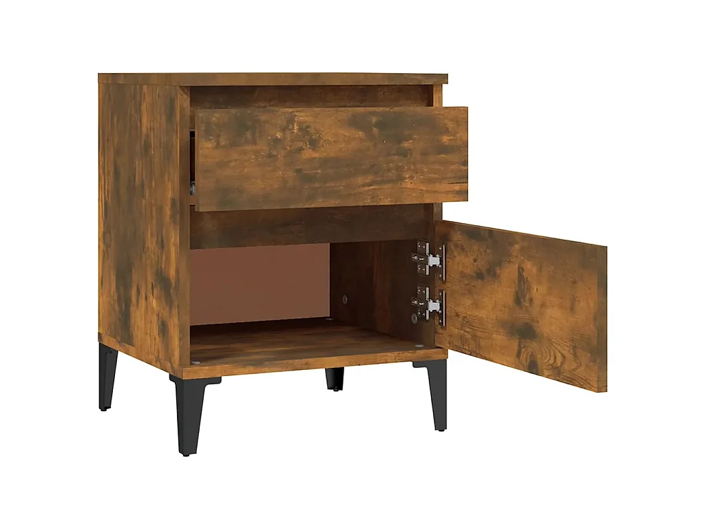 Nachttisch Nachtschrank Räuchereiche 40x35x50 cm -RN22516