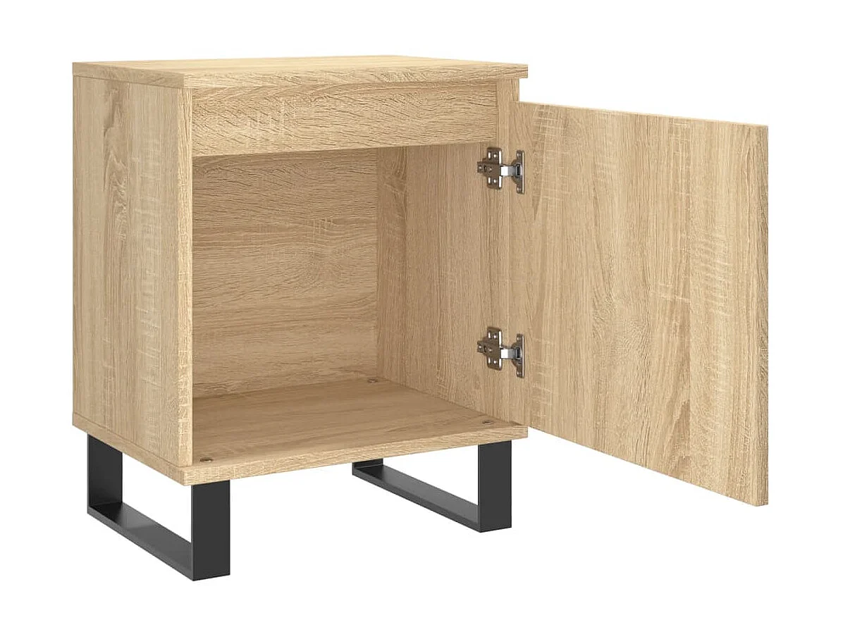 2er-Set Nachttische Nachtschrank Sonoma-Eiche 40x30x50 cm Holzwerkstoff -RN10784