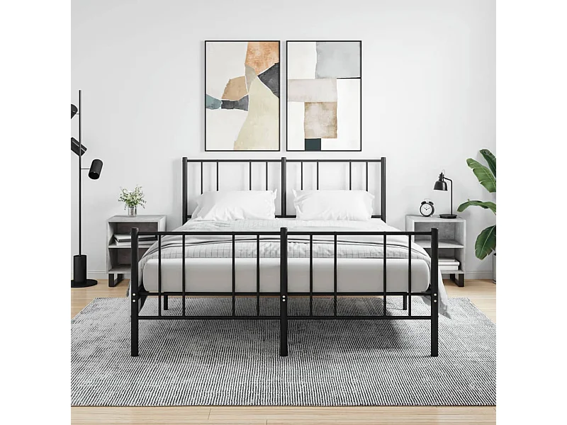 2er-Set Nachttische Nachtschrank Betongrau 40x30x50 cm Holzwerkstoff -RN45313