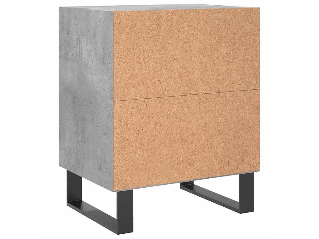 2er-Set Nachttische Nachtschrank Betongrau 40x30x50 cm Holzwerkstoff -RN45313