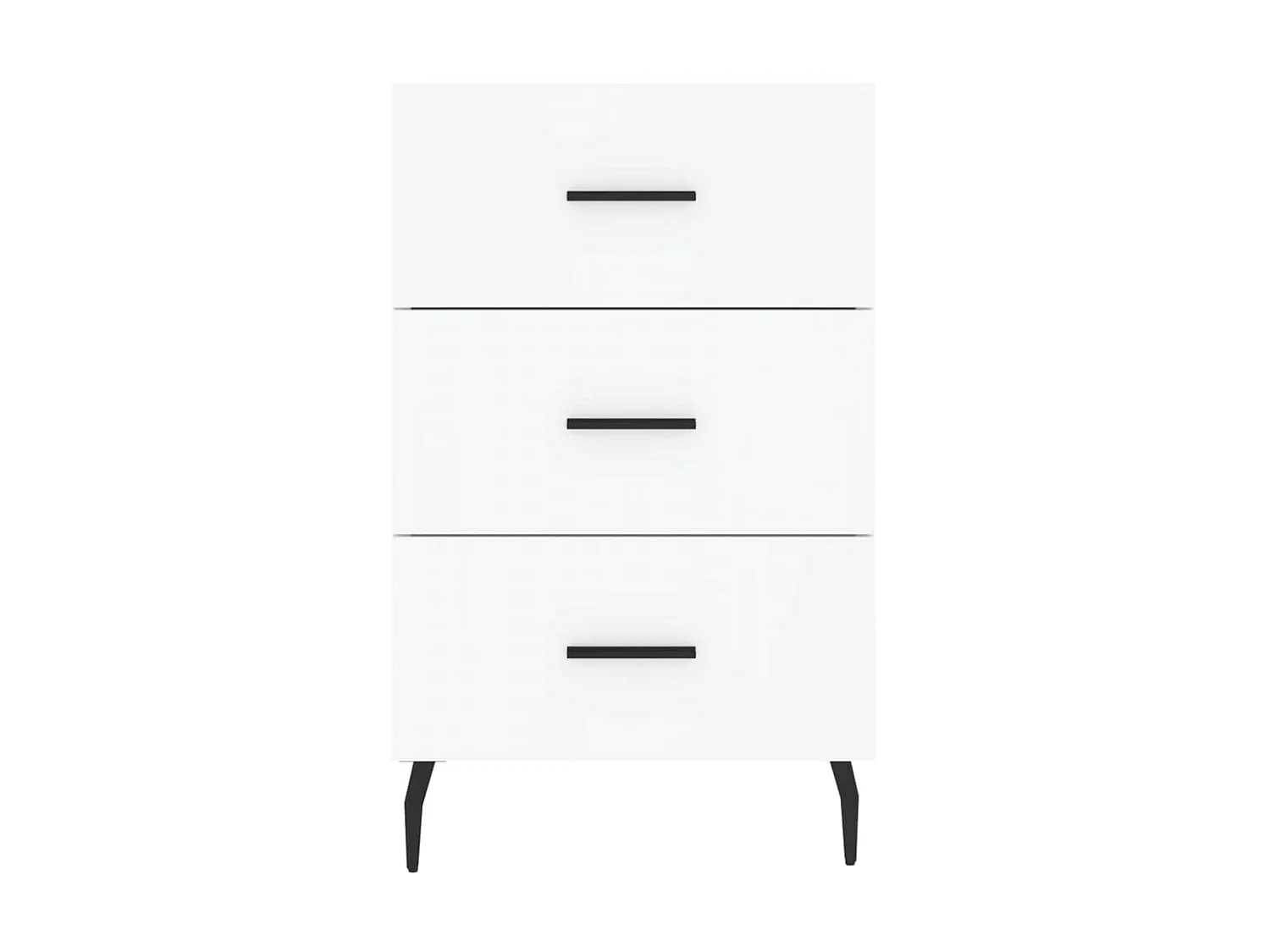 Nachttisch Nachtschrank Weiß 40x40x66 cm Holzwerkstoff -RN57241