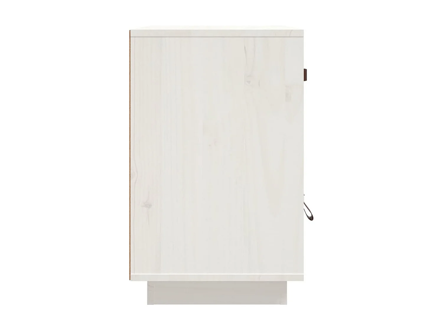 Nachttisch Nachtschrank Weiß 40x34x55 cm Massivholz Kiefer -RN16399