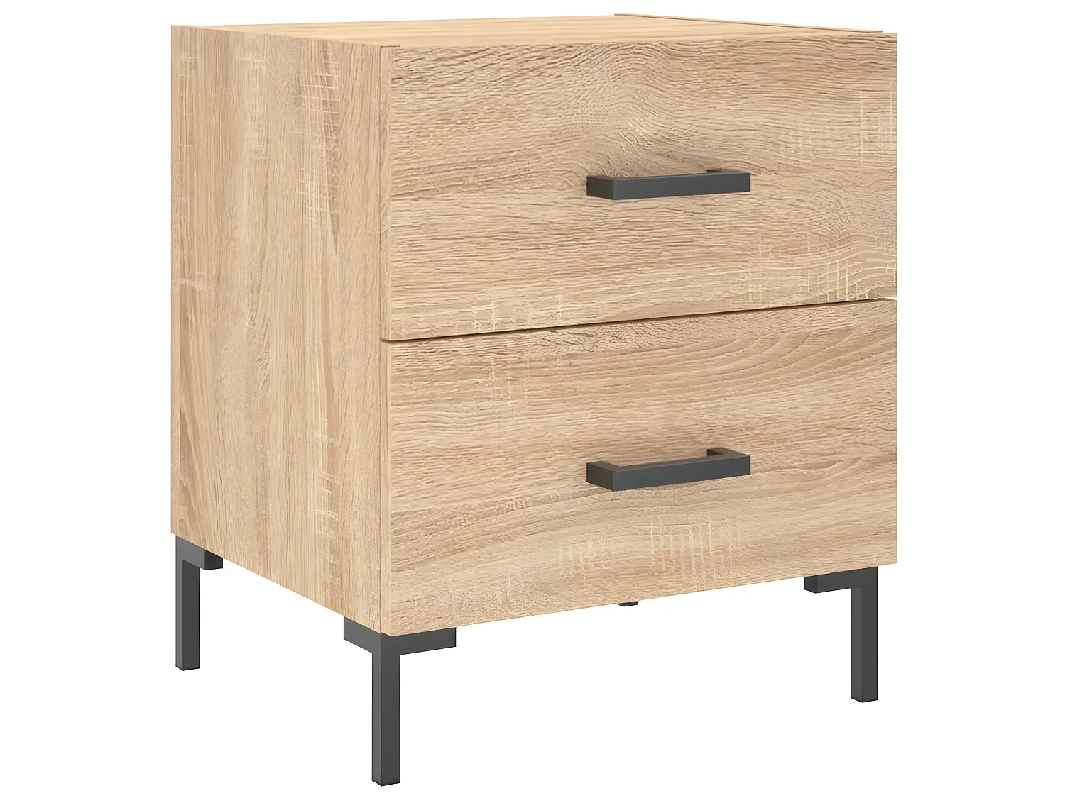 2er-Set Nachttische Nachtschrank Sonoma-Eiche 40x35x47,5 cm Holzwerkstoff -RN79996