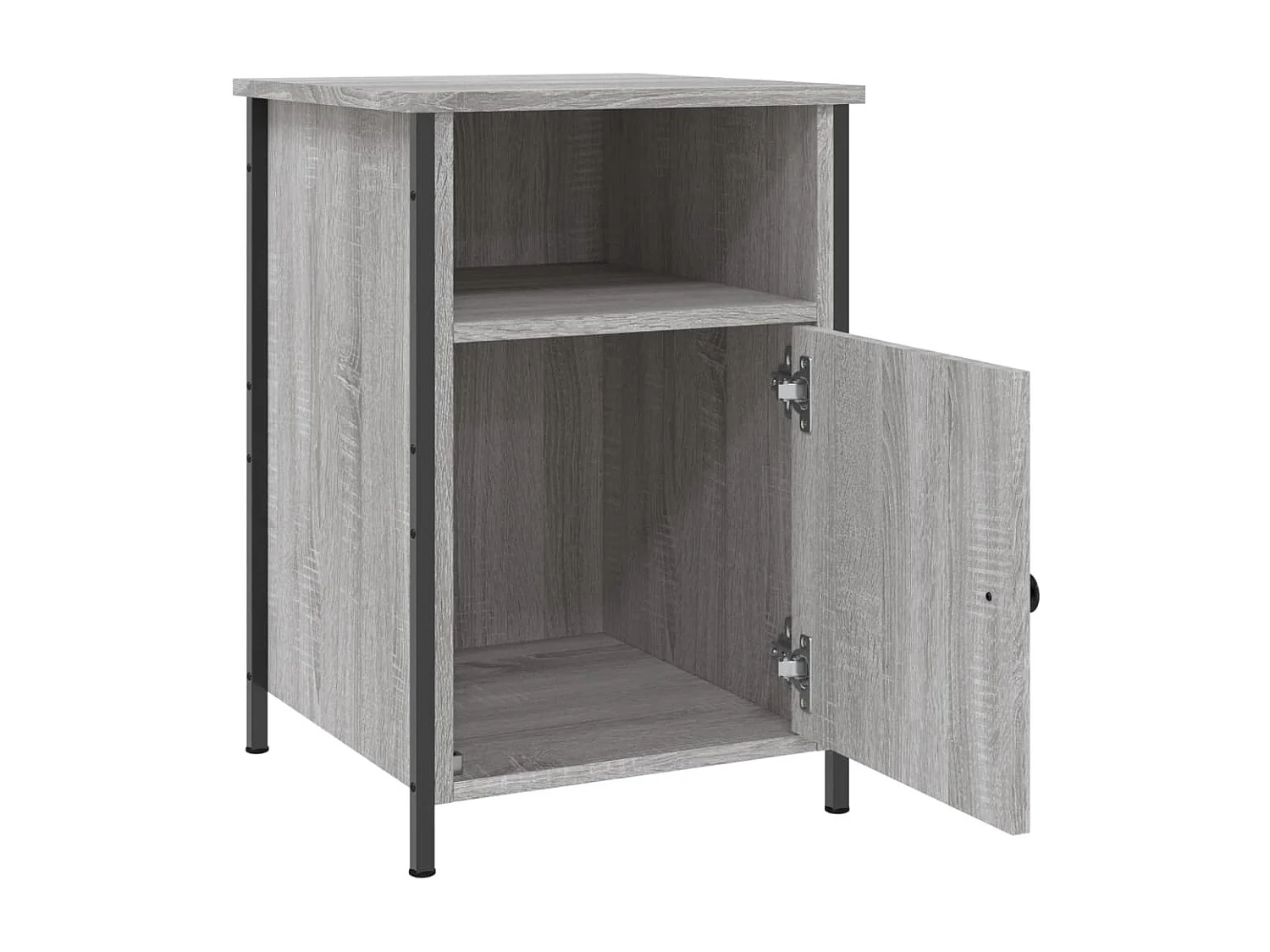 2er-Set Nachttische Nachtschrank Grau Sonoma 40x42x60 cm Holzwerkstoff -RN13179