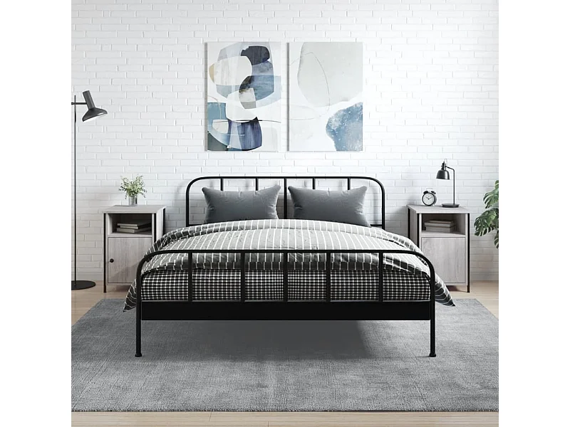 2er-Set Nachttische Nachtschrank Grau Sonoma 40x42x60 cm Holzwerkstoff -RN13179