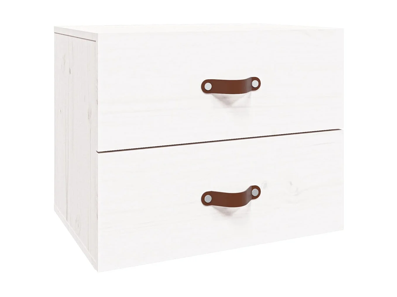 Wand-Nachttisch Nachtschrank Weiß 50x36x40 cm -RN18797