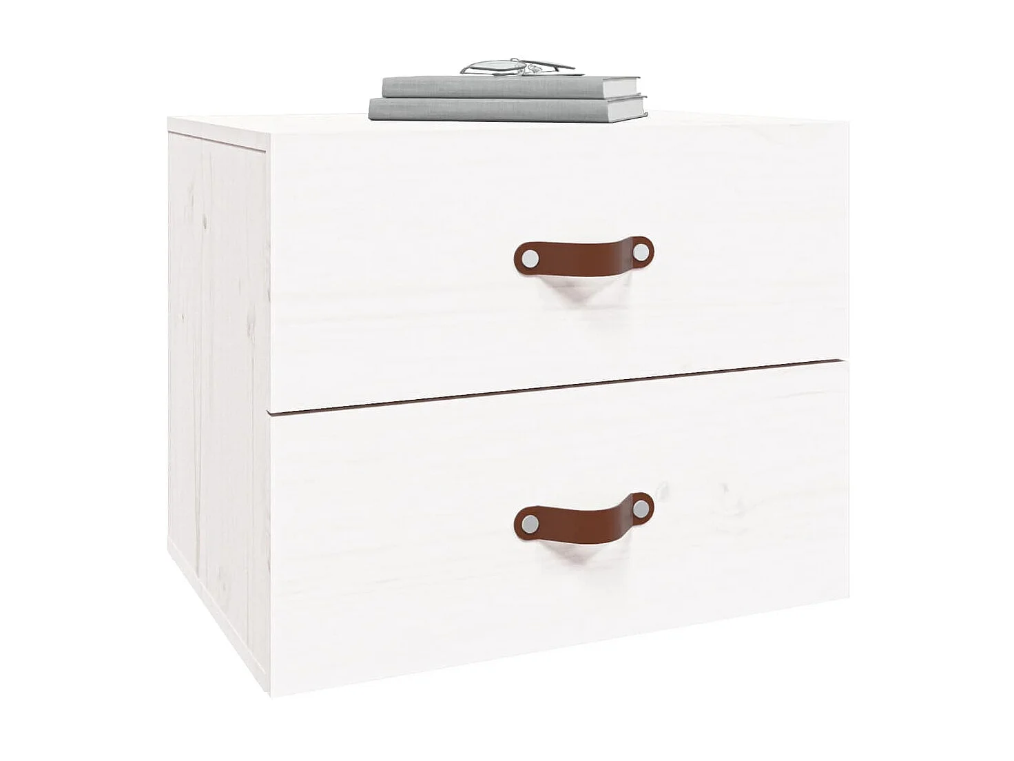 Wand-Nachttisch Nachtschrank Weiß 50x36x40 cm -RN18797