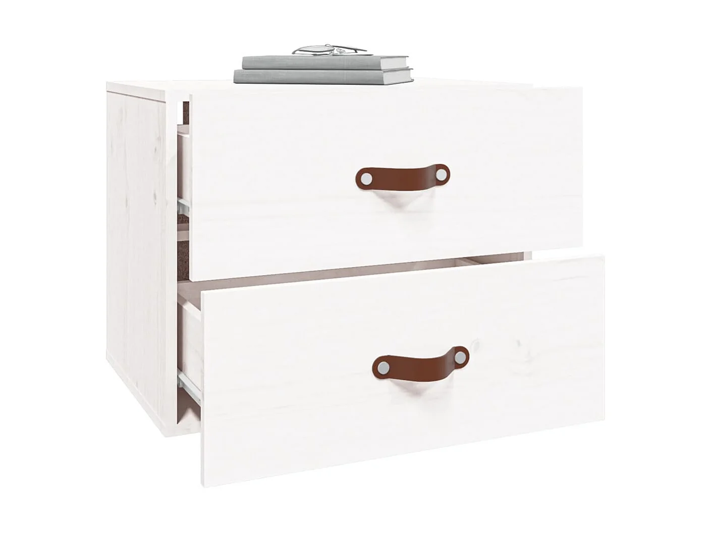 Wand-Nachttisch Nachtschrank Weiß 50x36x40 cm -RN18797