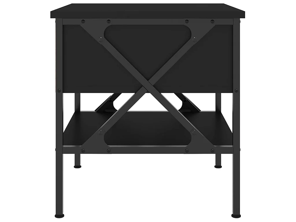 Nachttisch Nachtschrank Schwarz 40x42x45 cm Holzwerkstoff -RN13840