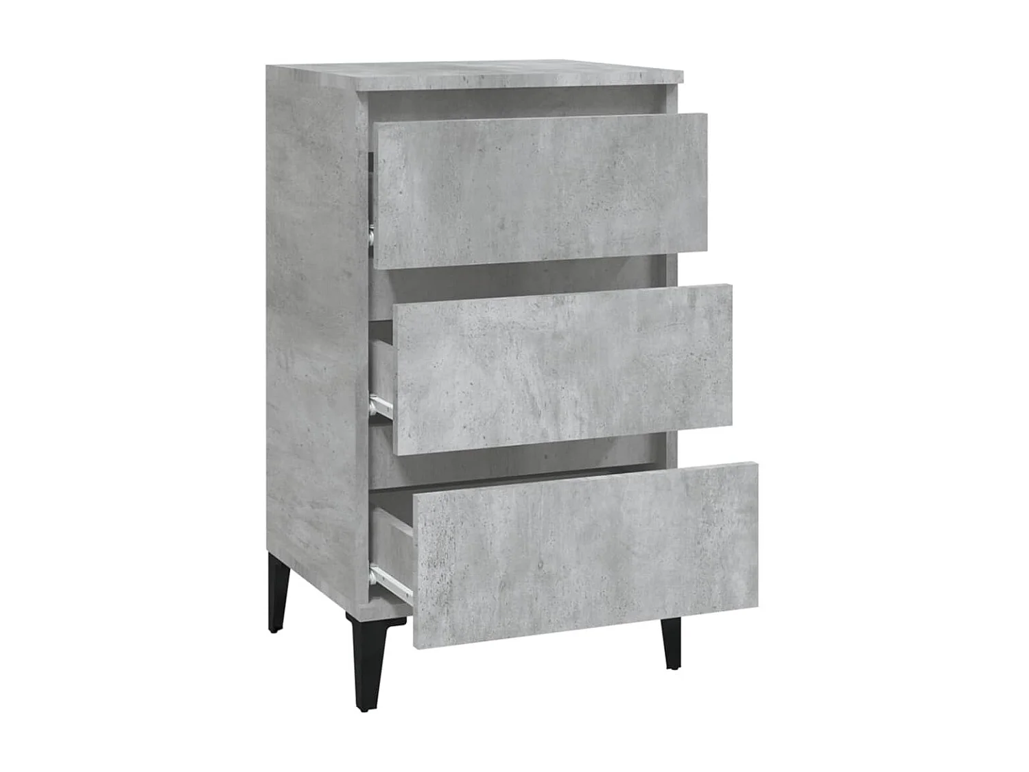 Nachttisch Betongrau Nachtschrank 40x35x70 cm Holzwerkstoff -RN56092