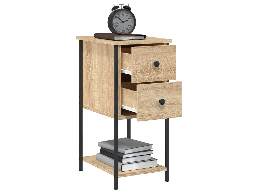 2er-Set Nachttische Nachtschrank Sonoma-Eiche 32x42x70 cm Holzwerkstoff -RN62413