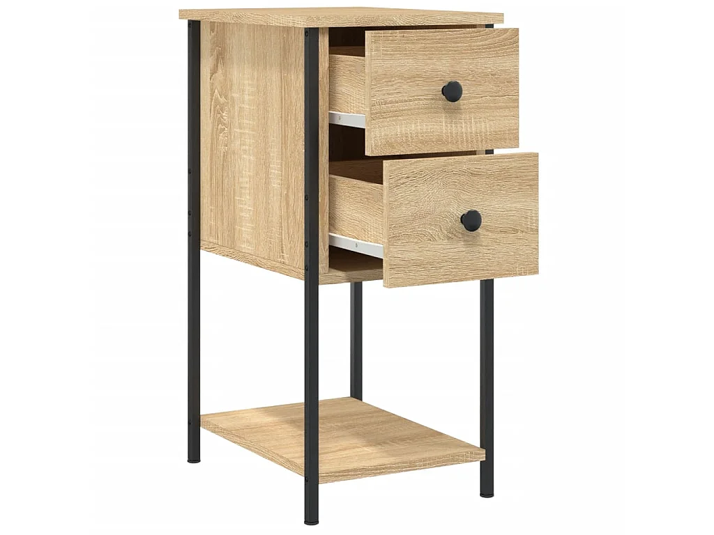 2er-Set Nachttische Nachtschrank Sonoma-Eiche 32x42x70 cm Holzwerkstoff -RN62413
