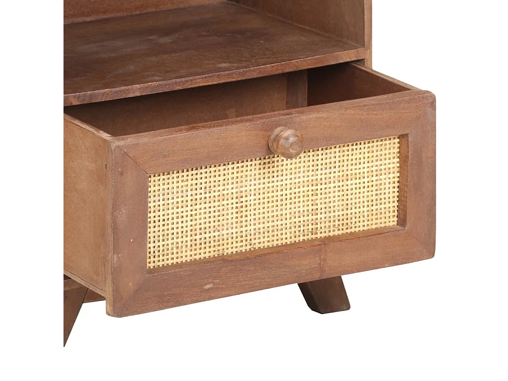 Nachttisch Nachtschrank 40x30x50 cm Mango Massivholz -RN92579