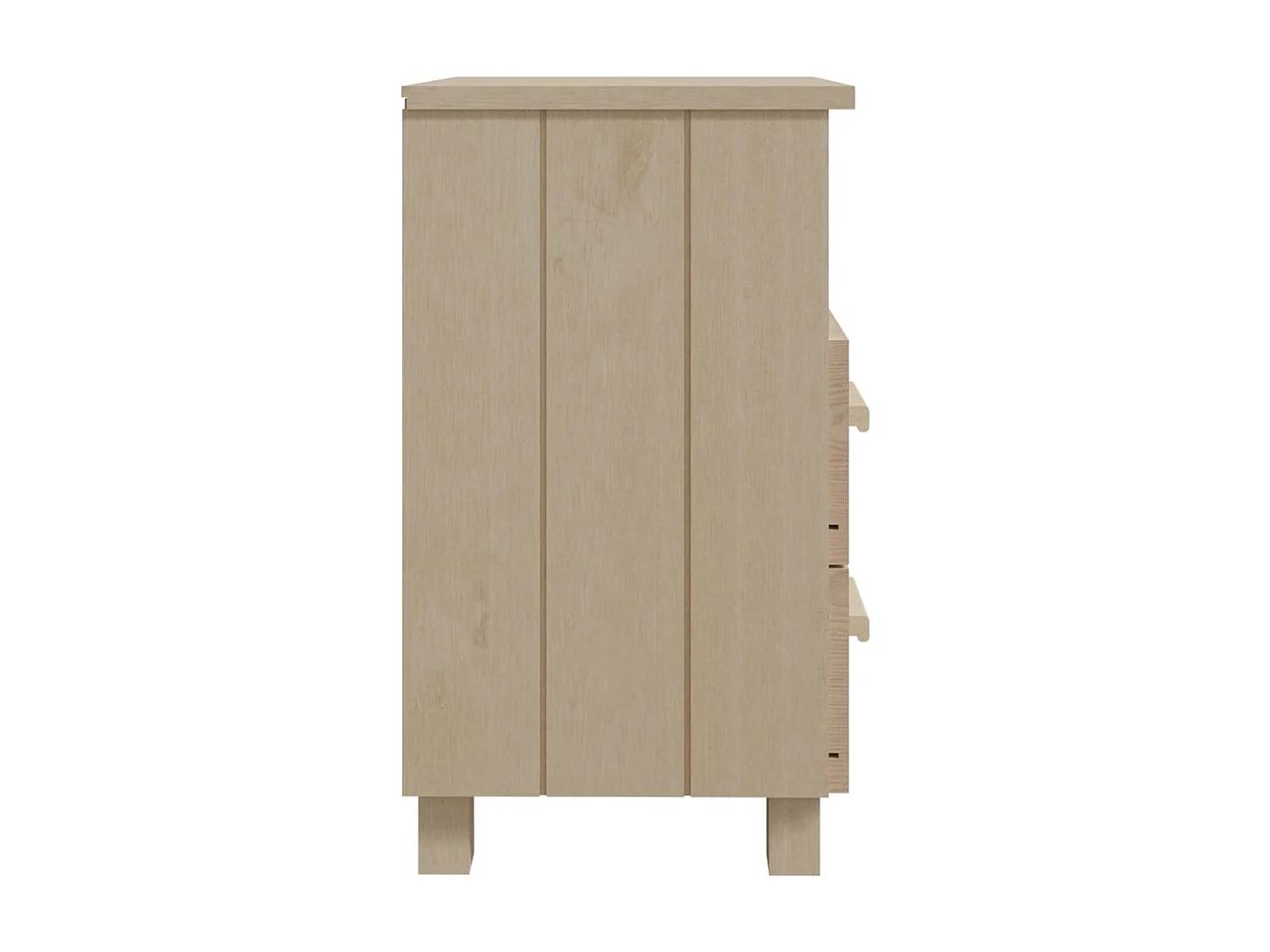 2er-Set Nachttische Nachtschrank HAMAR Honigbraun 40x35x62 cm Massivholz -RN25956