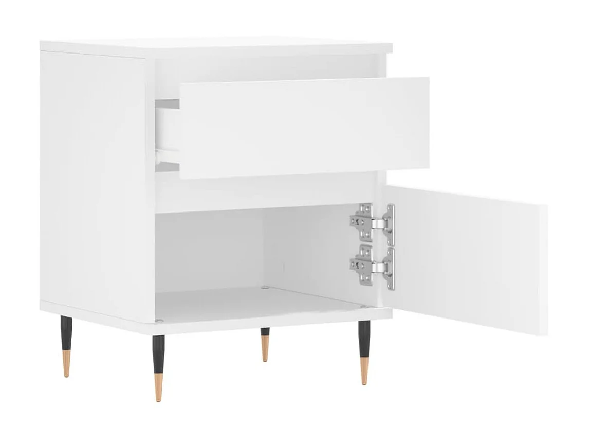 Nachttisch Nachtschrank Weiß 40x35x50 cm Holzwerkstoff -RN25343