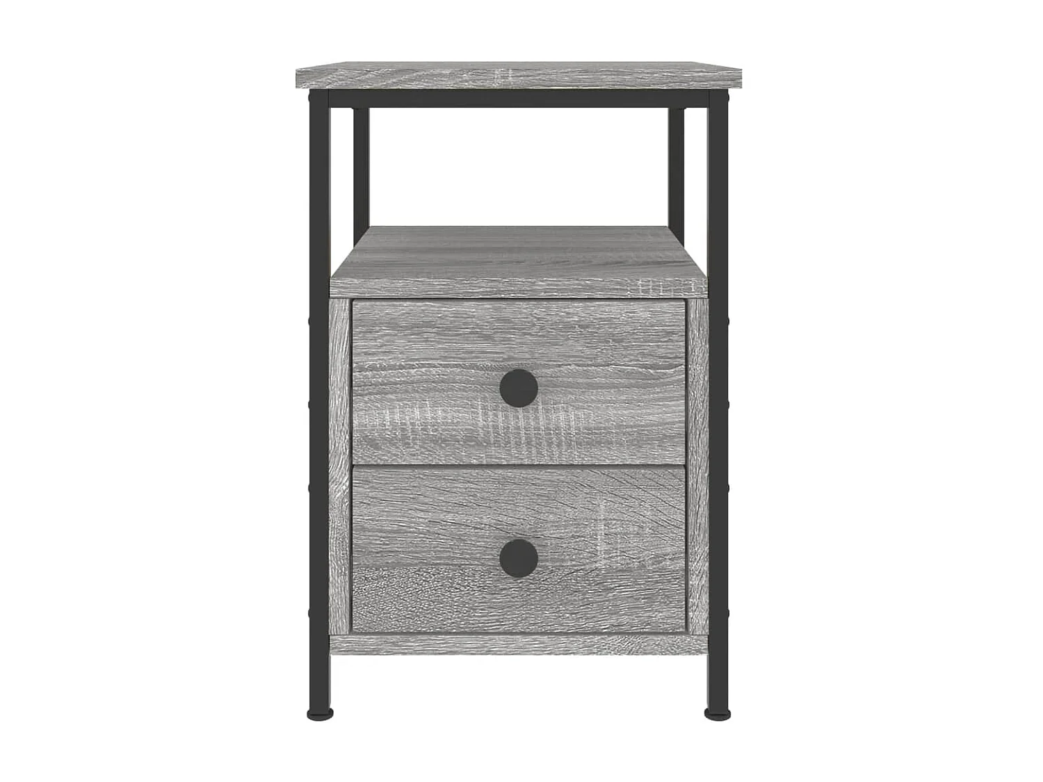 2er-Set Nachttische Nachtschrank Grau Sonoma 34x35,5x50 cm Holzwerkstoff -RN21041
