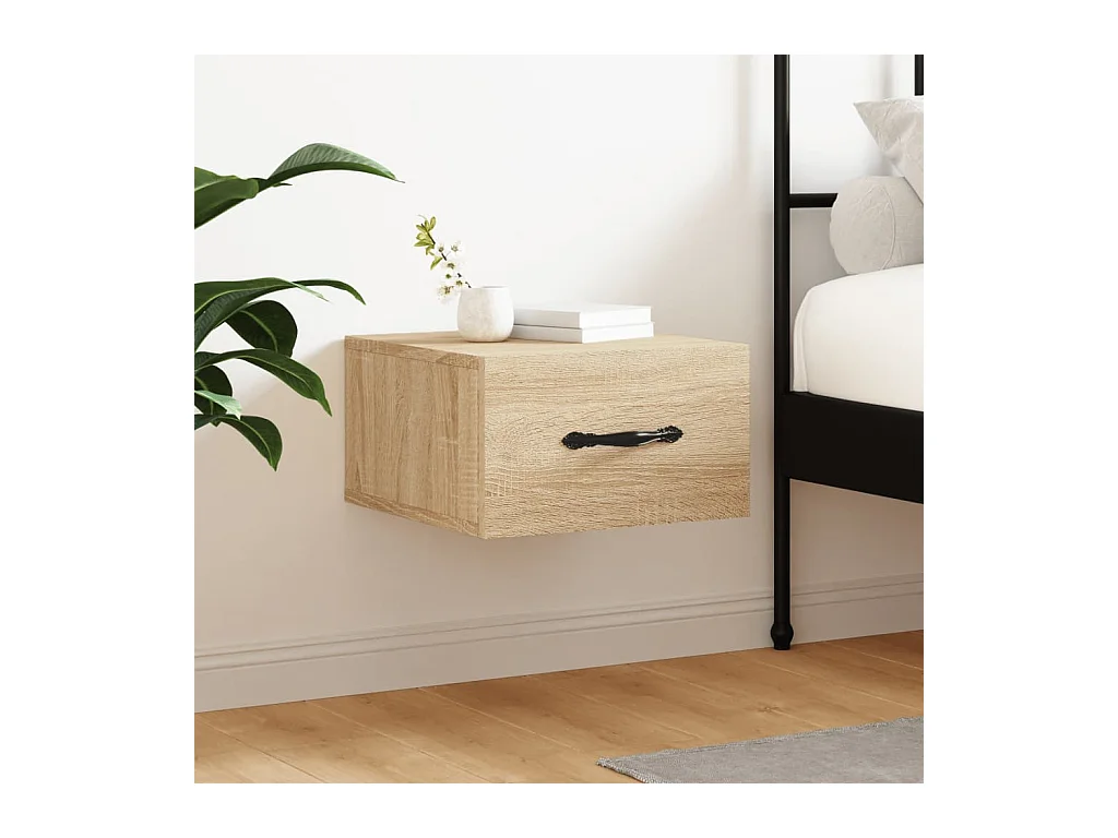Wand-Nachttisch Nachtschrank Sonoma-Eiche 35x35x20 cm -RN55784