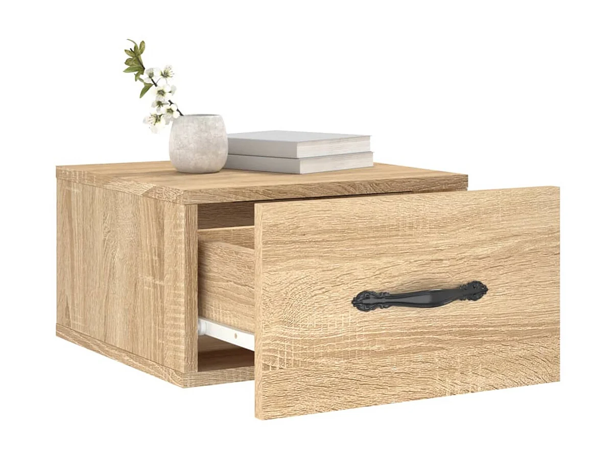 Wand-Nachttisch Nachtschrank Sonoma-Eiche 35x35x20 cm -RN55784