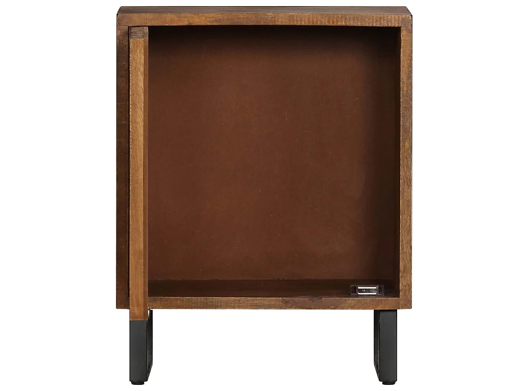 Nachttisch Nachtschrank 40 x 30 x 50 cm Mangoholz Massiv -RN87670