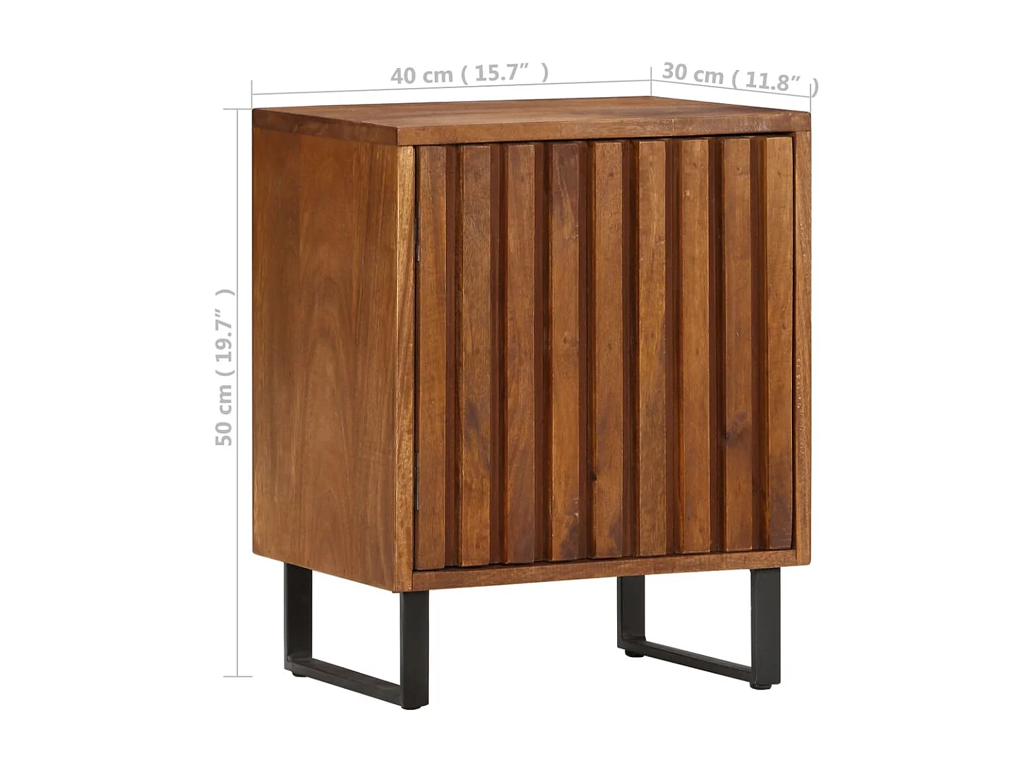 Nachttisch Nachtschrank 40 x 30 x 50 cm Mangoholz Massiv -RN87670