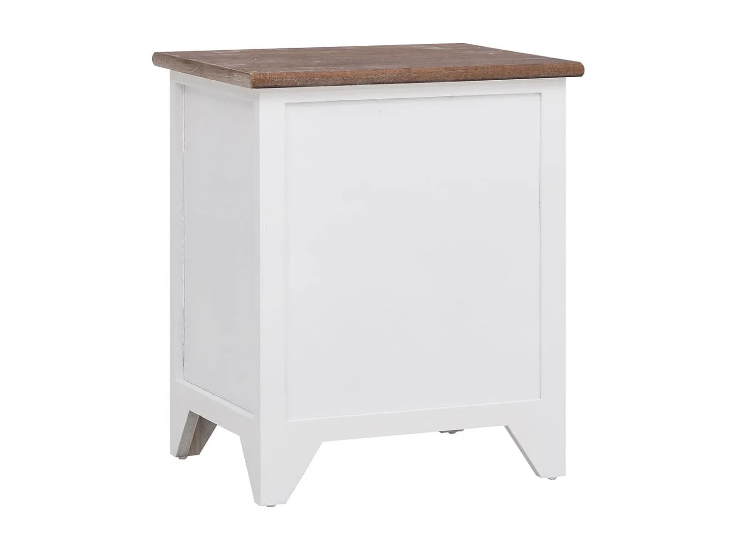 2er-Set Nachttische Nachtschrank mit 2 Schubladen Braun und Weiß -RN82014