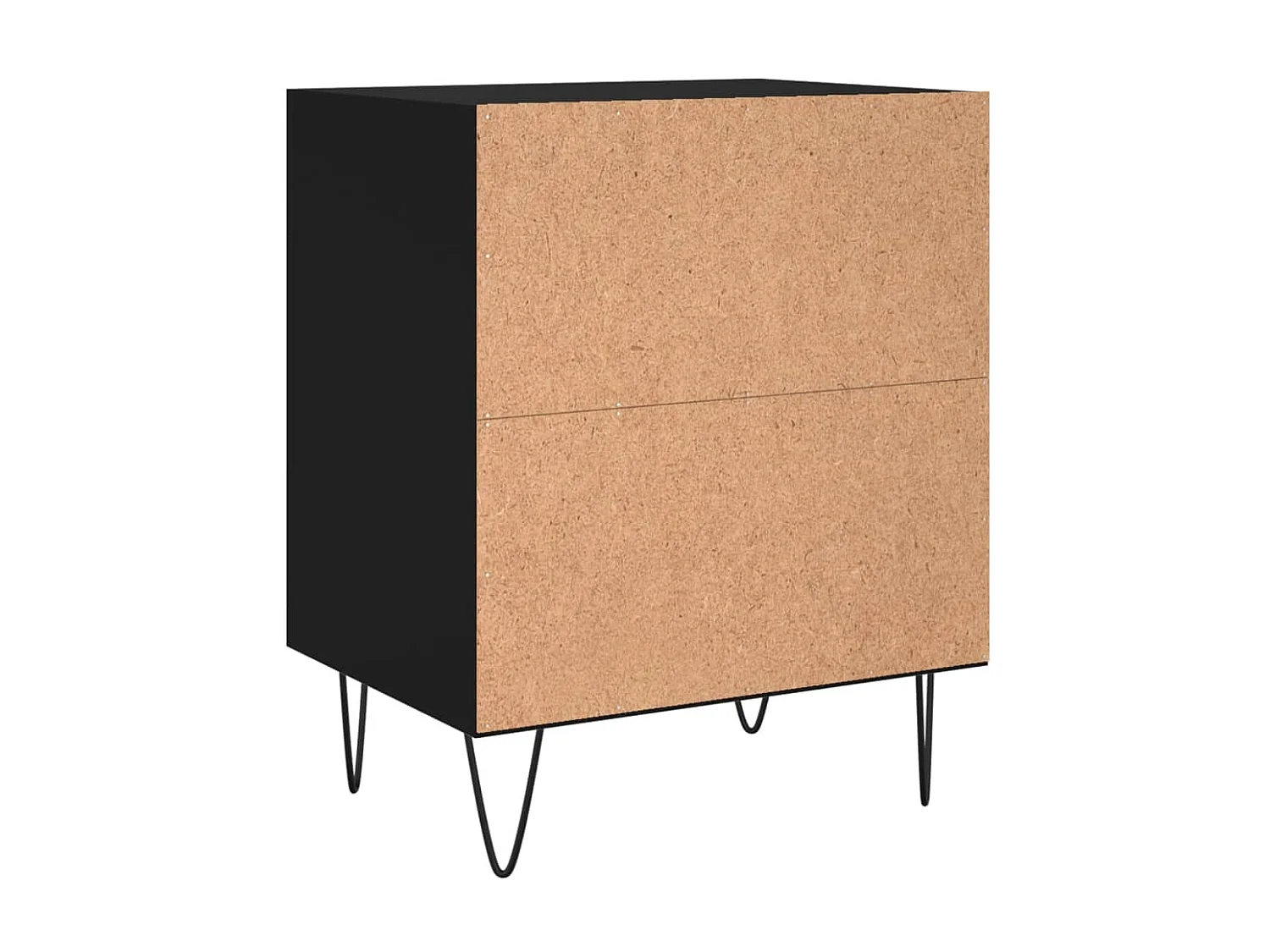 2er-Set Nachttische Nachtschrank Schwarz 40x30x50 cm Holzwerkstoff -RN56367