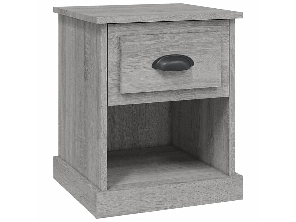 Nachttisch Grau Nachtschrank Sonoma 39x39x47,5 cm Holzwerkstoff -RN13675