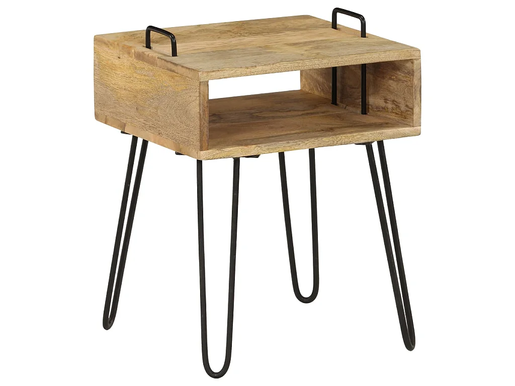 Nachttisch Nachtschrank Massivholz Mango 40×34×47 cm -RN63908