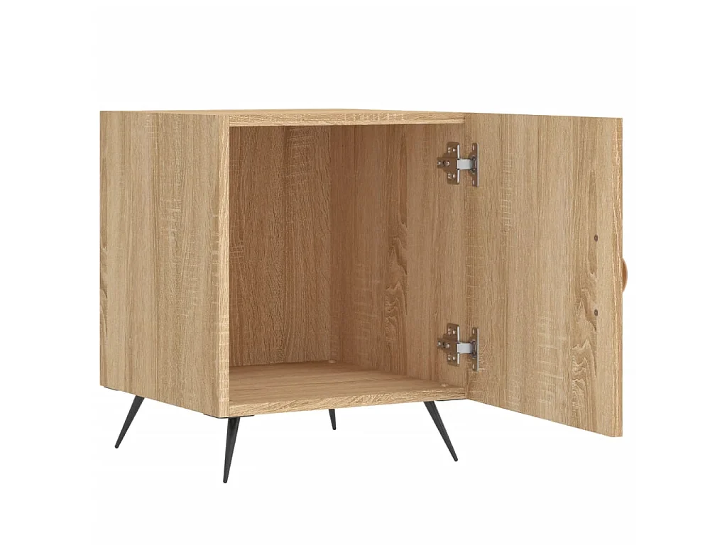 2er-Set Nachttische Nachtschrank Sonoma-Eiche 40x40x50 cm Holzwerkstoff -RN21789