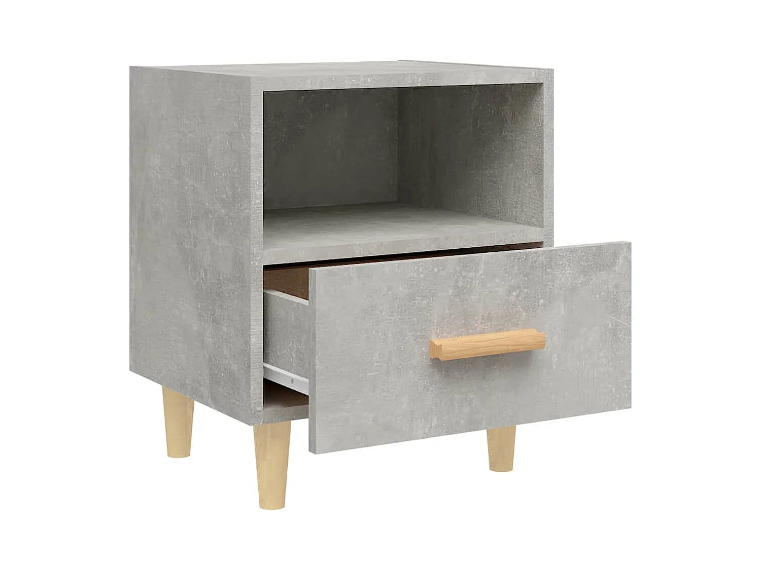 Nachttisch Betongrau Nachtschrank 40x35x47 cm -RN18217